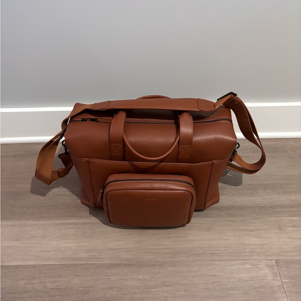 Monos Metro Carry-All Duffel | Saddle Tan/Cognac Vegan Leather